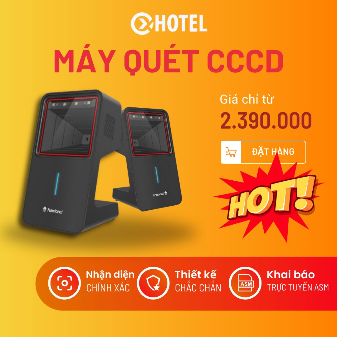 MÁY quét CCCD - Hỗ trợ khai báo lưu trú trực tuyến ASM | Ohotel